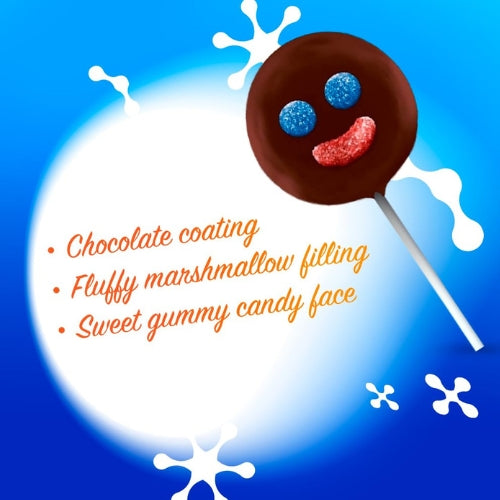 Ricolino Mini Paleta Payaso Chocolate Covered Marshmallow Lollipop - 15 Count