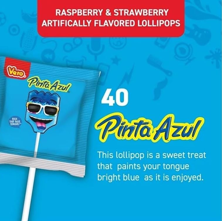 Vero Mango & Pinta Azul Lollipops 40 Count