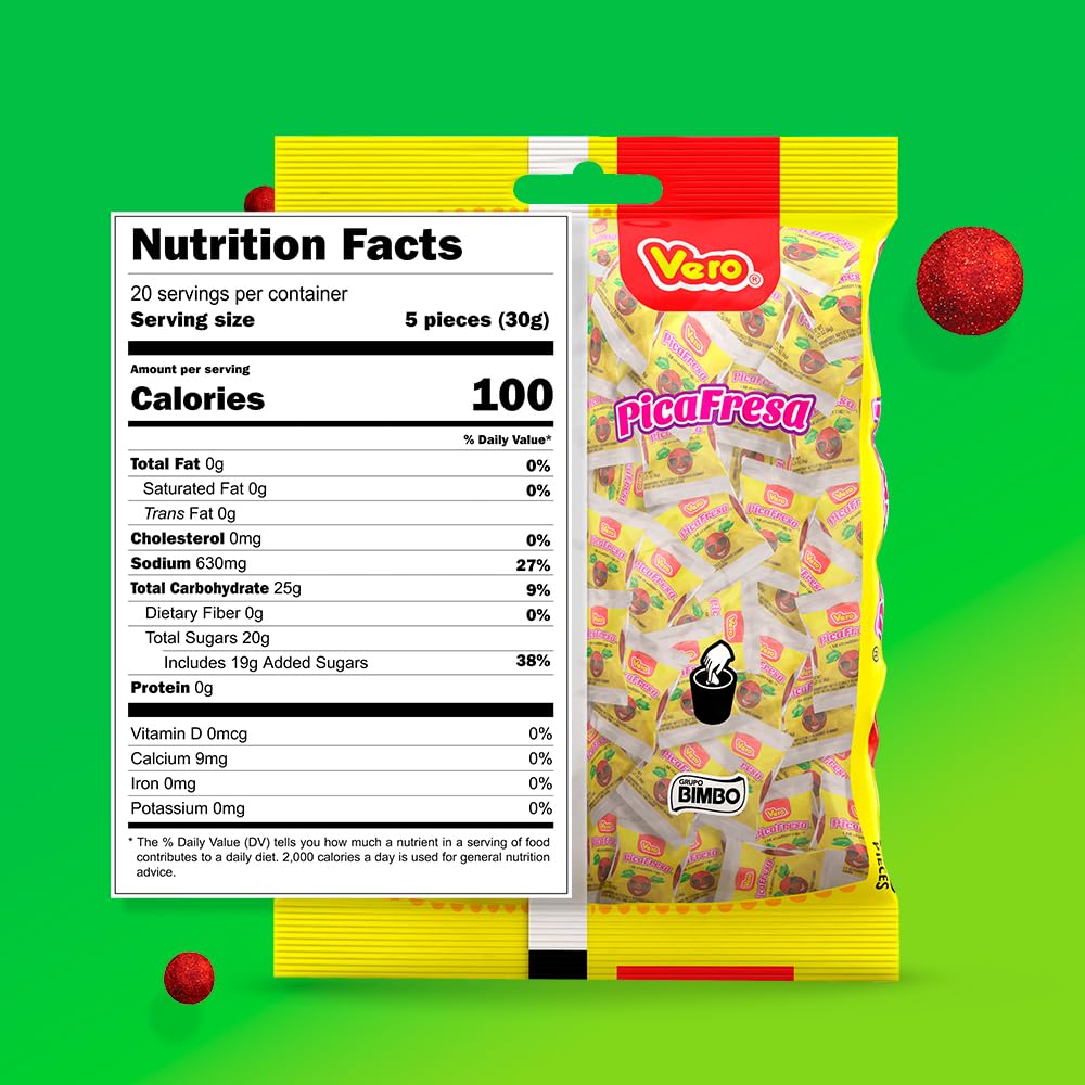 Vero PicaFresa Strawberry Flavored 100 Pieces