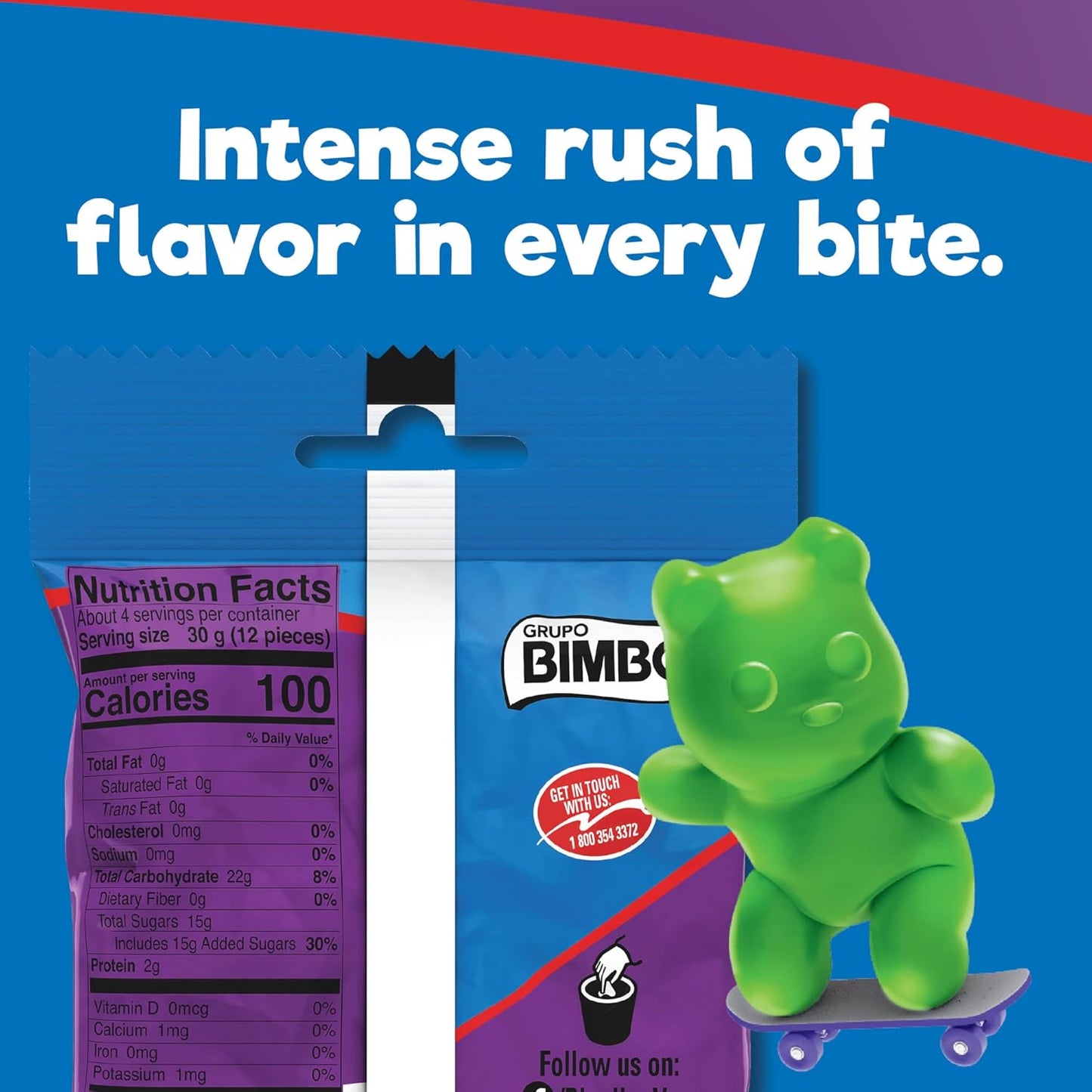 Ricolino Panditas Little Panda Gummy Bears Extreme Heat 6 Individual Bags