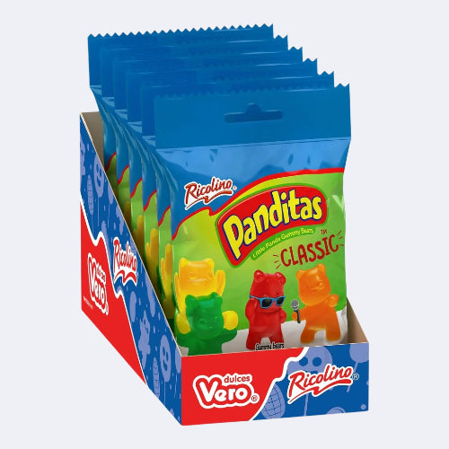 Ricolino Panditas Little Panda Gummy Bears Classic Candy 6 Individual Bags