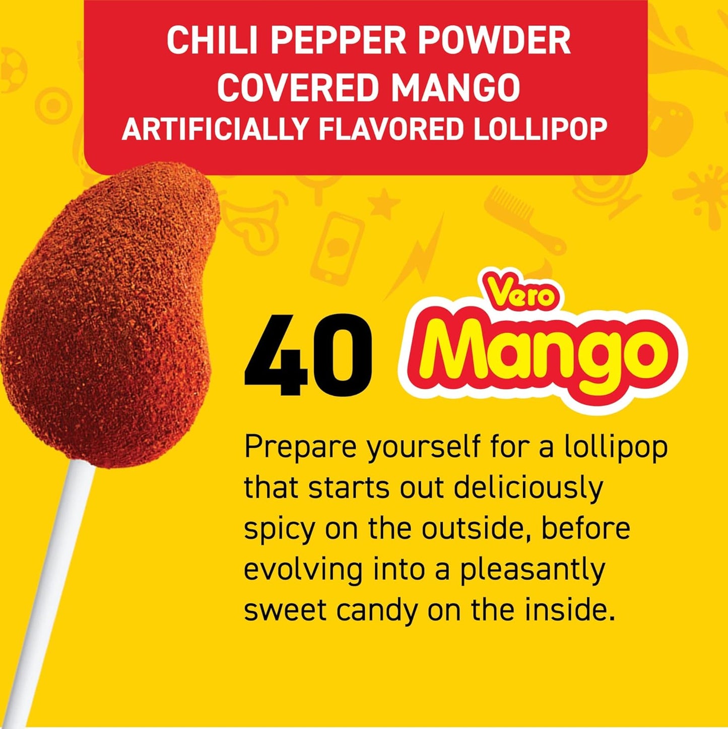 Vero Mango & Pinta Azul Lollipops 40 Count