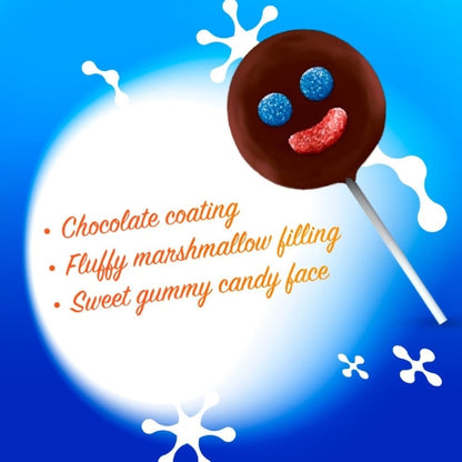 Ricolino Mini Paleta Payaso Chocolate Covered Marshmallow Lollipop - 15 Count