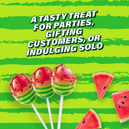 Colombina Bon Bon Bum Lollipops with Bubble Gum - Watermelon 24 pieces