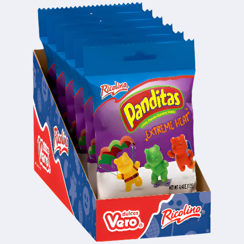 Ricolino Panditas Little Panda Gummy Bears Extreme Heat 6 Individual Bags
